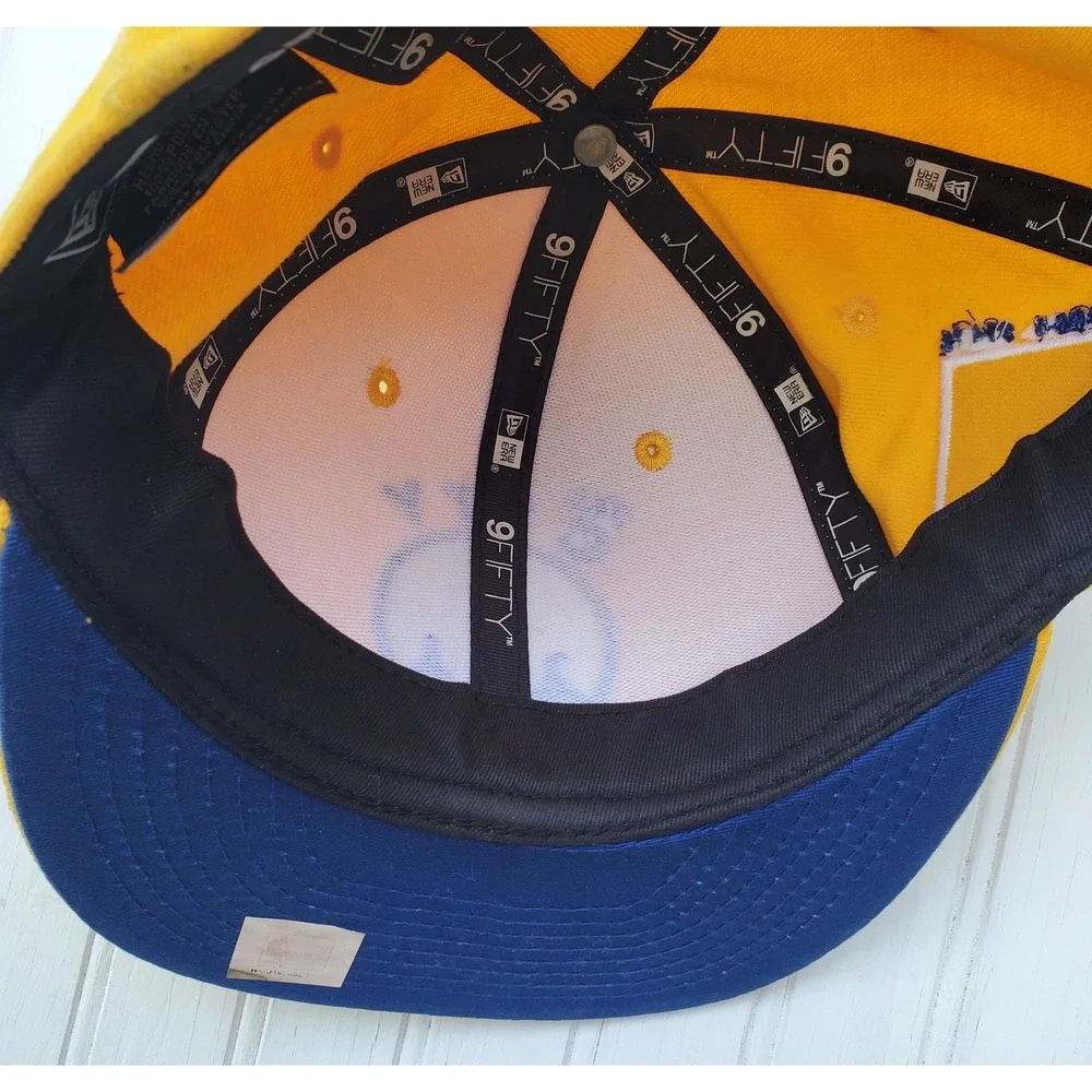 New Era 9FIFTY Golden State Warriors The City Snapback Hat Yellow Blue NBA OSFM
